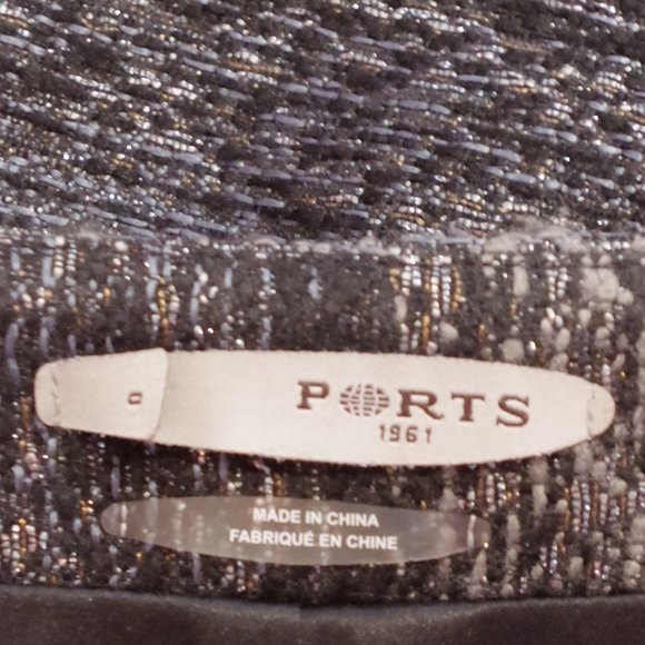Ports 1961 Metallic Ombre Striped Tweed Skirt- Sz. 0 - Picture 6 of 8
